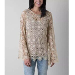 Double Zero Lace Bohemian Gypsy Aesthetic Top P542